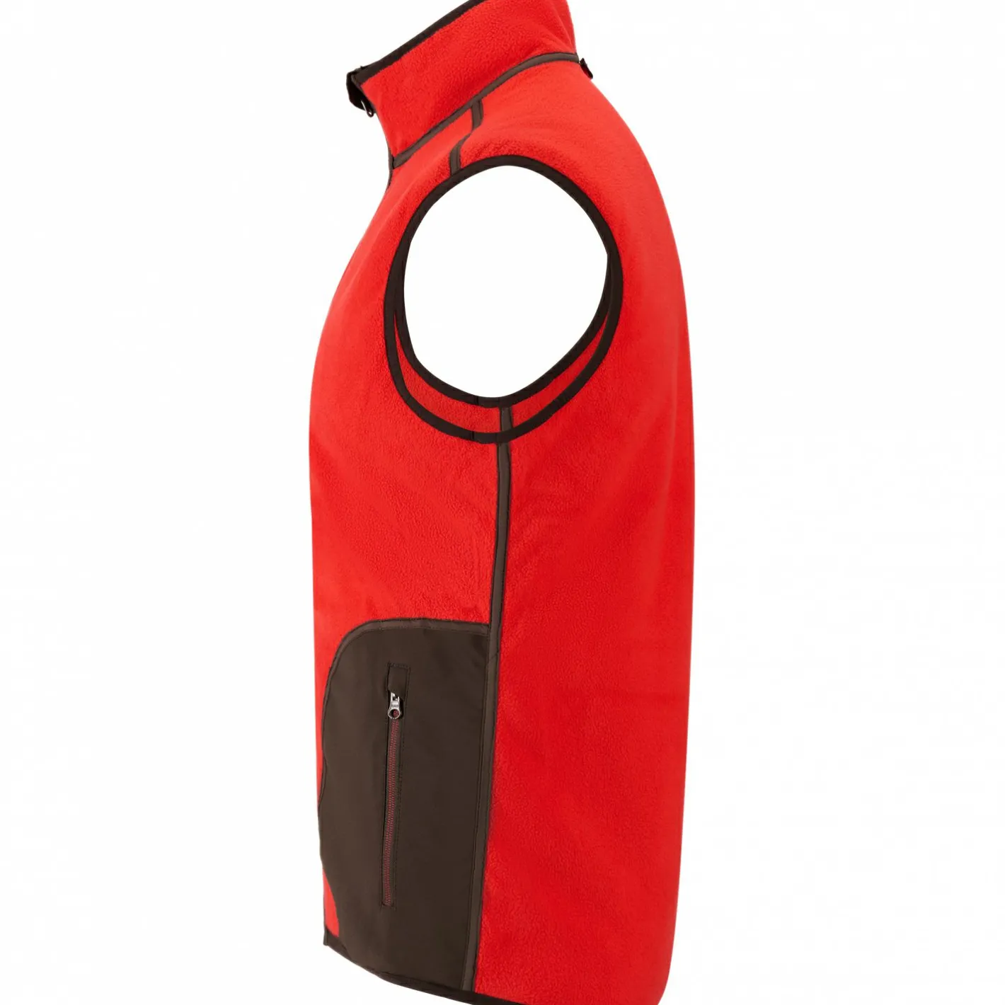il Lago Prestige Outdoor- & Anglerwesten<Teddyfleece-Weste Herren (Braun/Rot)