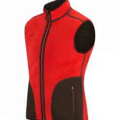 il Lago Prestige Outdoor- & Anglerwesten<Teddyfleece-Weste Herren (Braun/Rot)