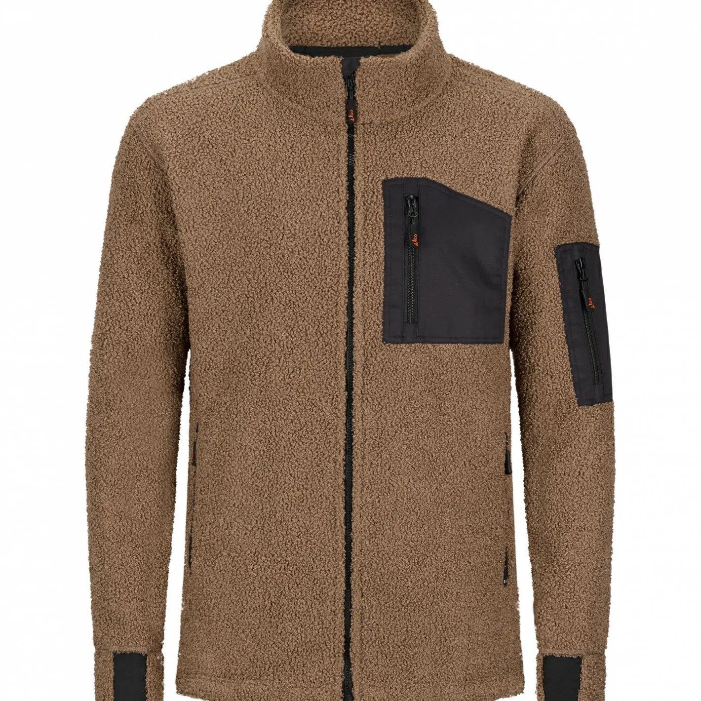 Hot il Lago Prestige Teddyfleece-Jacke Tammo Herren (Braun/Schwarz)