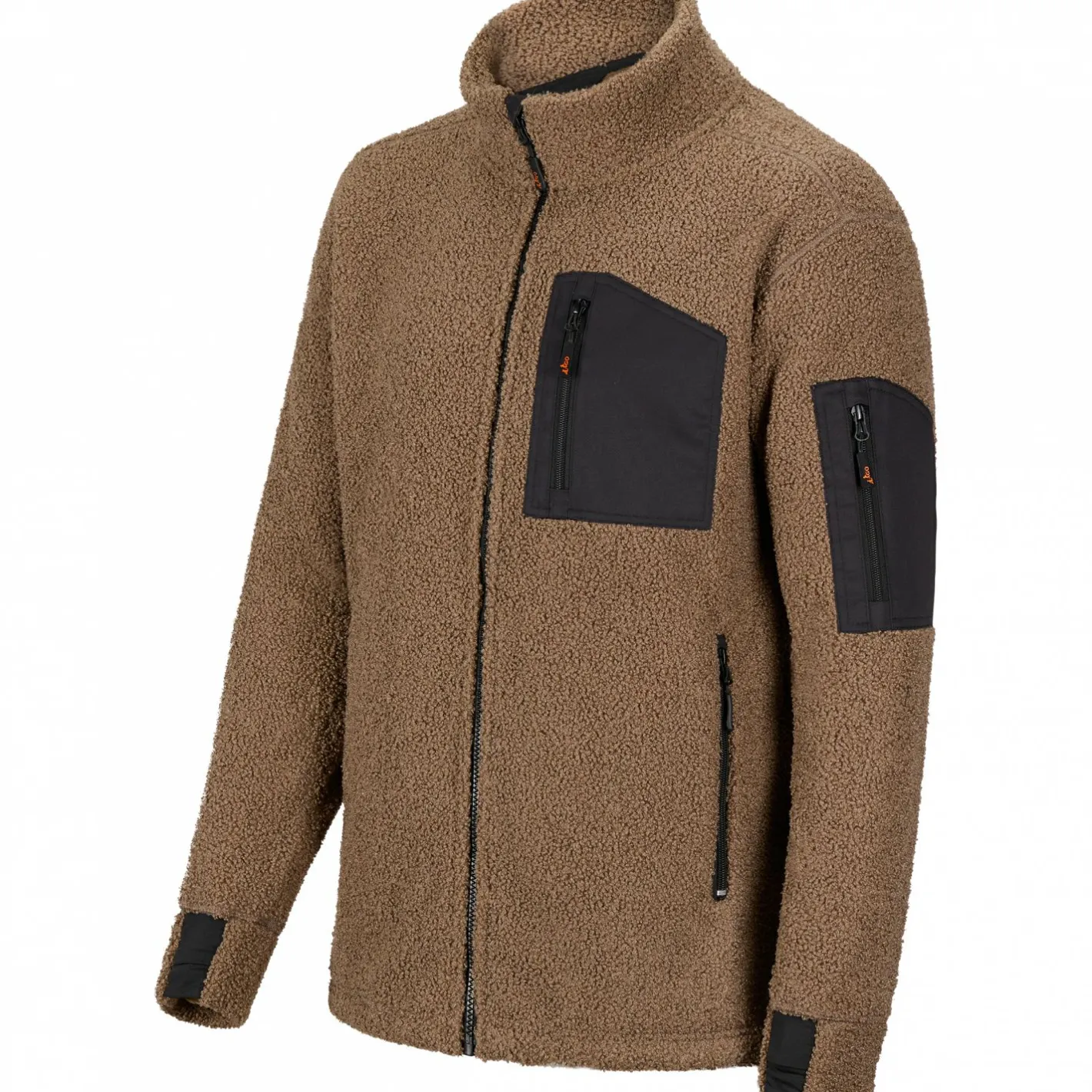 Hot il Lago Prestige Teddyfleece-Jacke Tammo Herren (Braun/Schwarz)