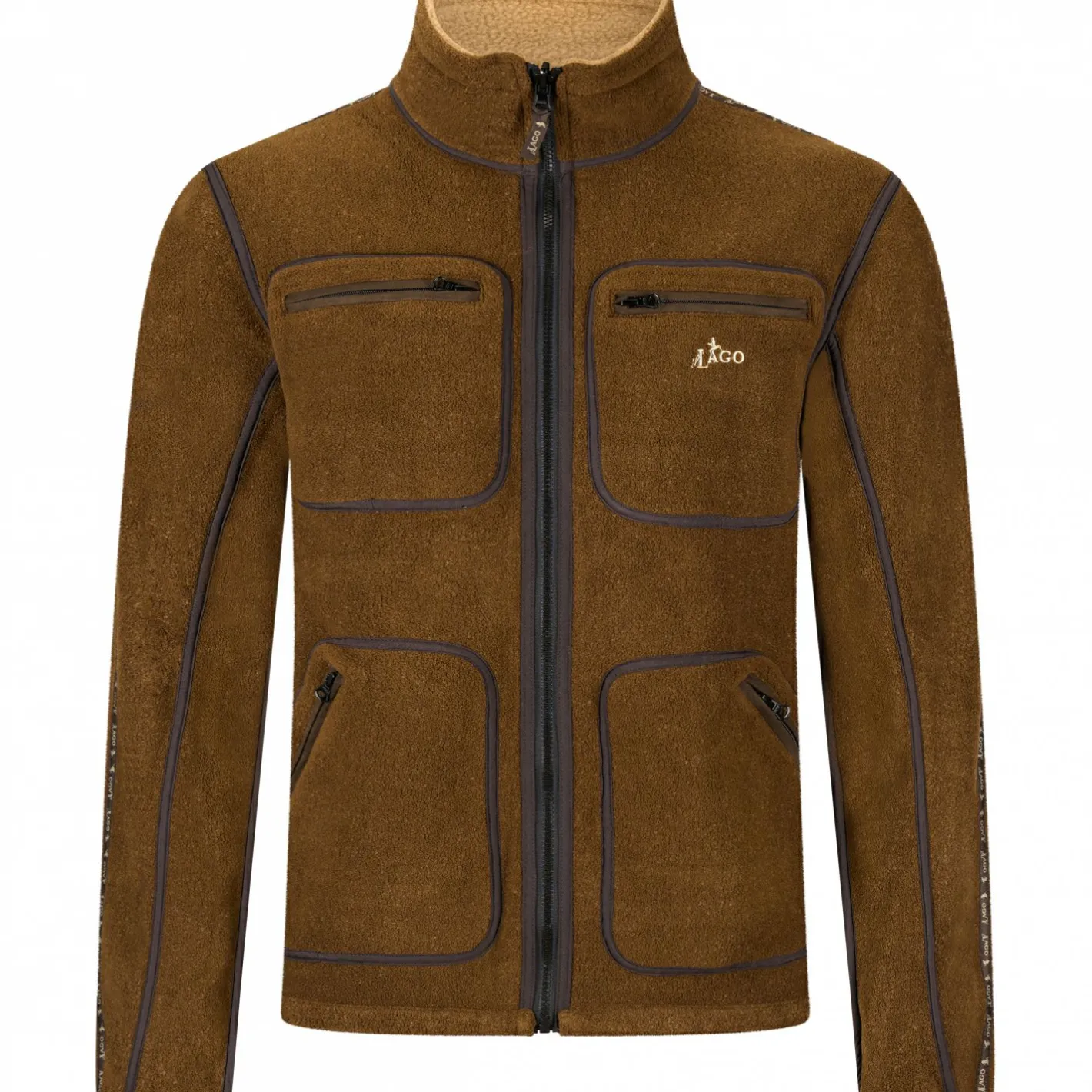 il Lago Prestige Outdoor- & Angel-Jacken<Wendejacke Sherpa Asko Herren (Braun)