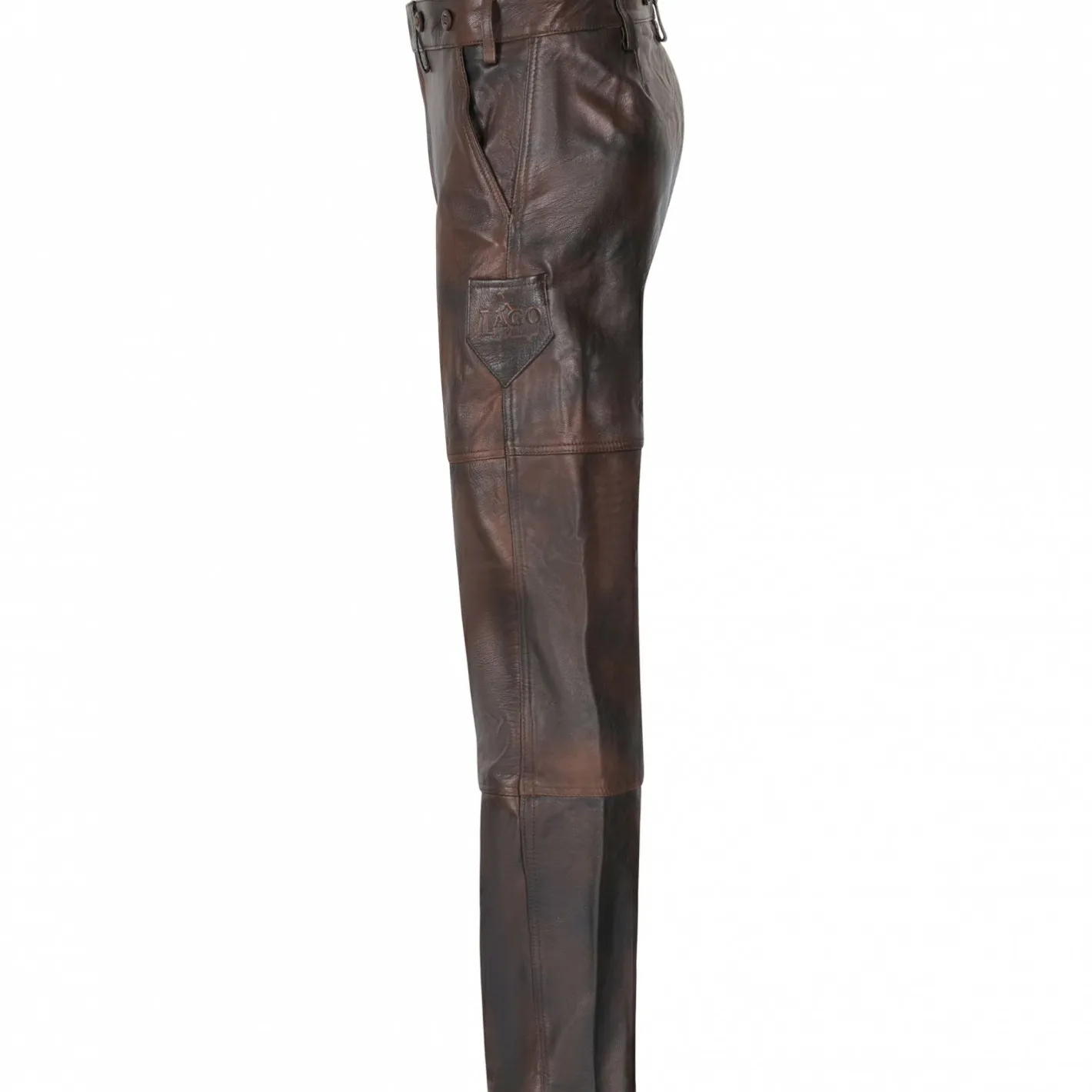 il Lago Prestige Outdoor- & Angel-Lederhosen<Ziegenlederhose Herren (Braun)