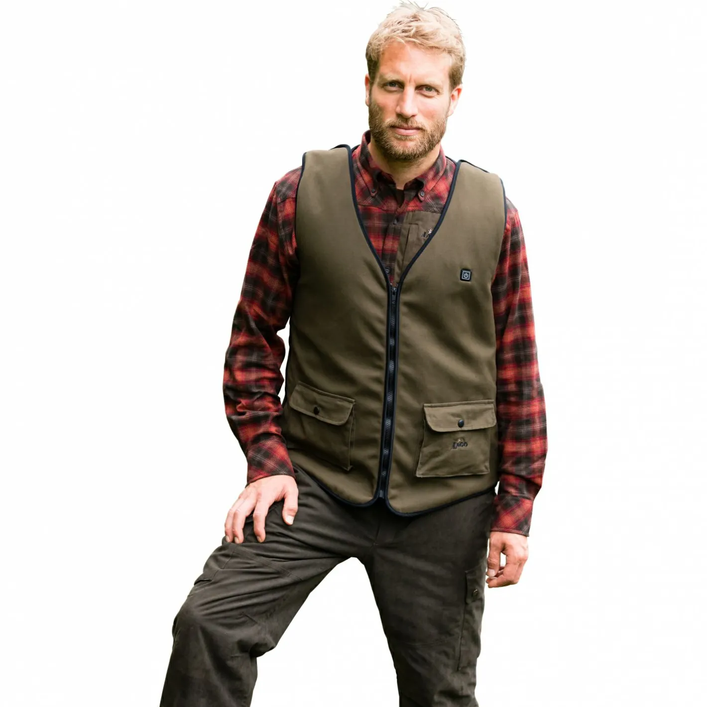 Online il Lago Red Level Heizweste Feuerland Herren (Oliv)