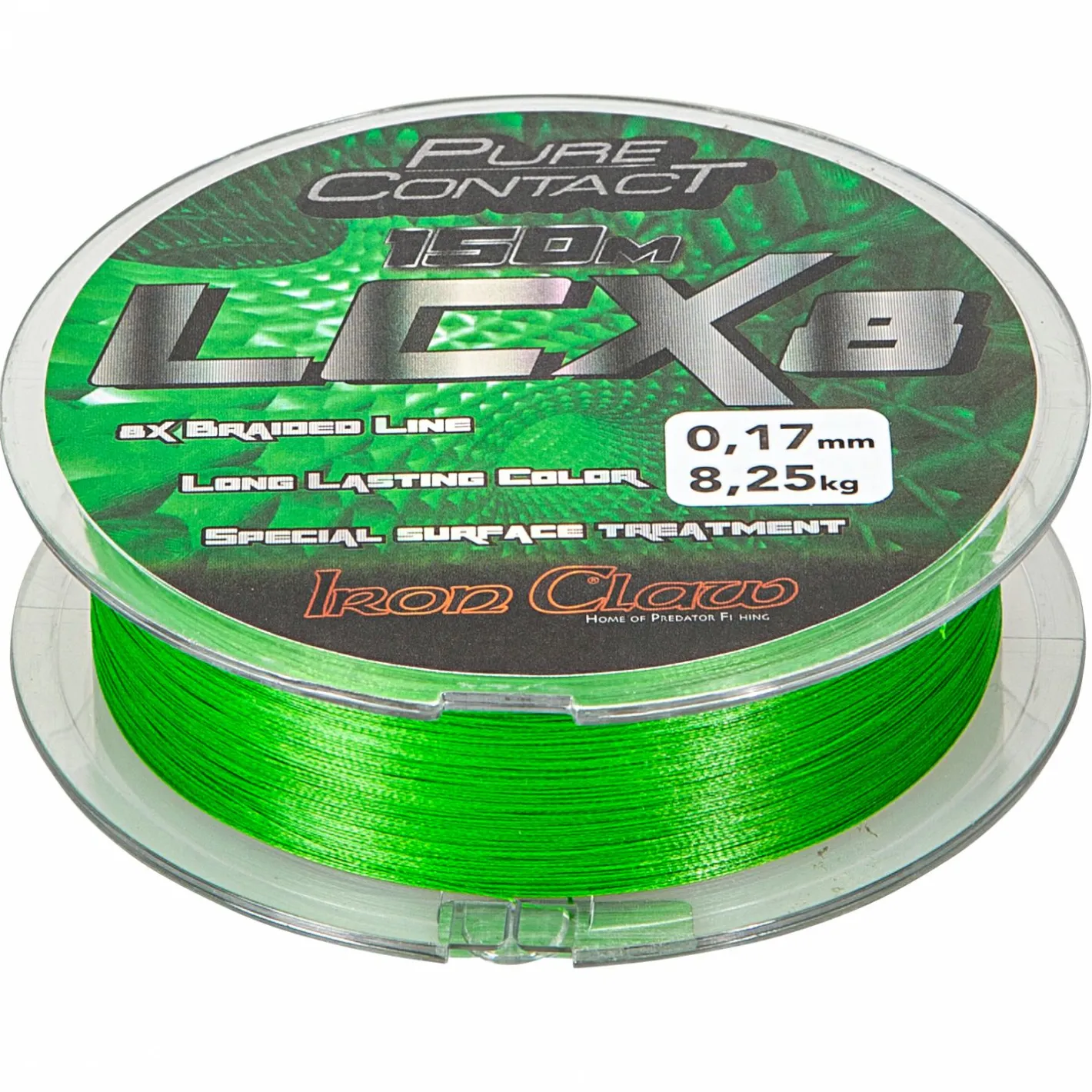 New Iron Claw Angelschnur Pure Contact LCX8 (grün)