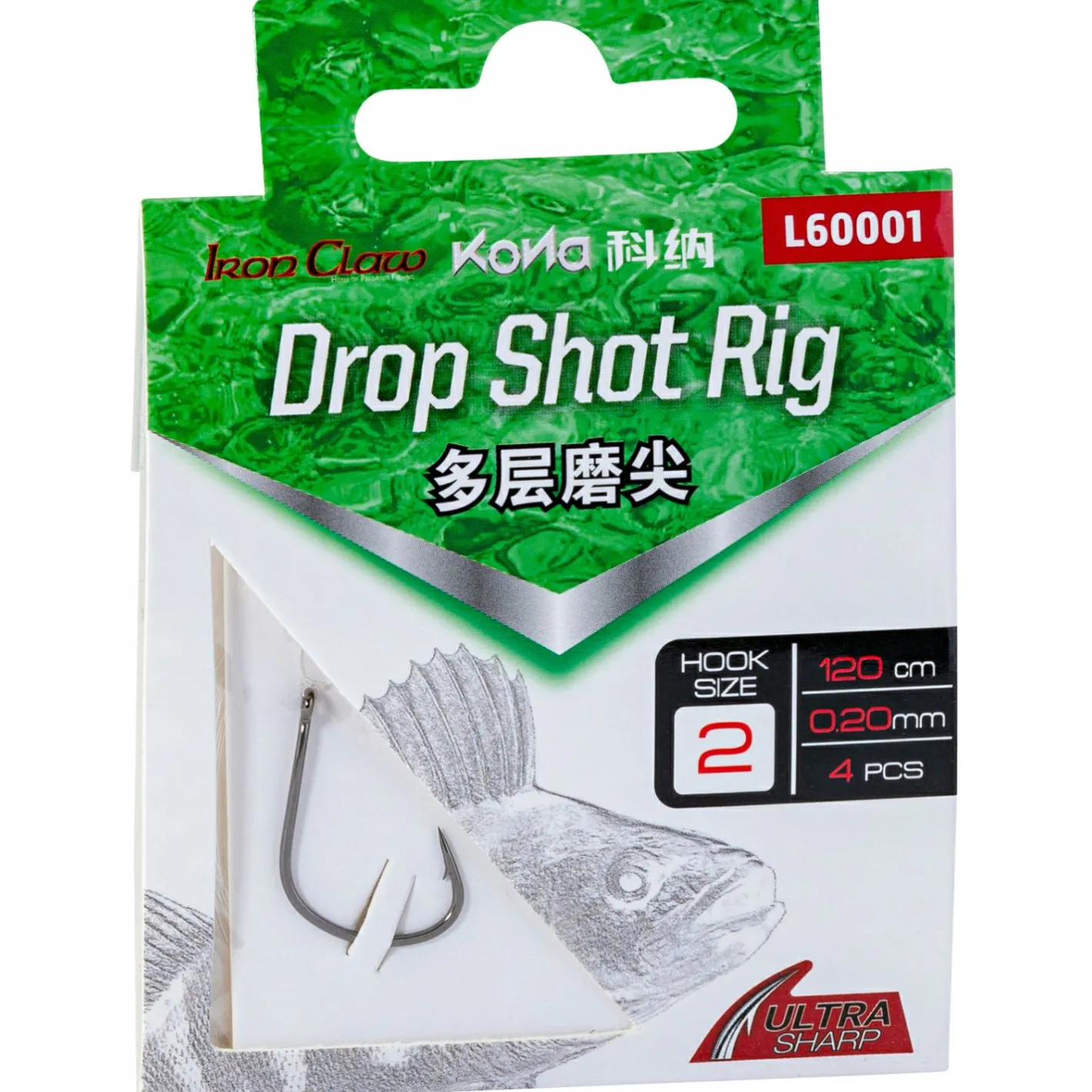 Outlet Iron Claw Kona Drop Shot Rig L60001 Wacky / Drop Shot