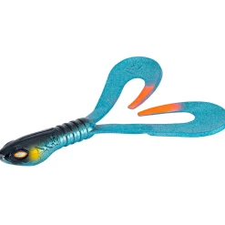 Iron Claw Gummiköder ·Gummifische & Shads<Turbo X-Tail (Blue Glitter, 12 cm)