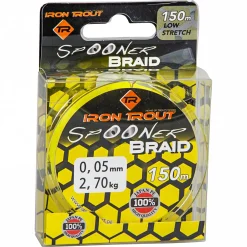 Iron Trout Forellenschnüre|Forellenschnüre<Angelschnur Spooner Braid (gelb, 150 m)