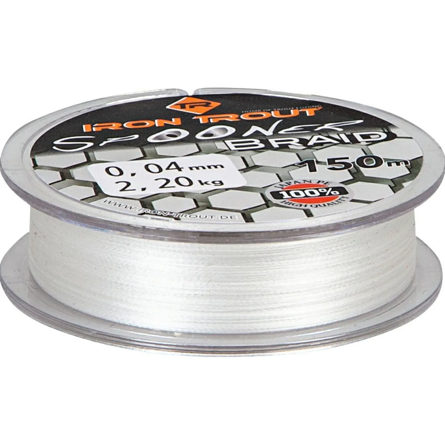 Hot Iron Trout Angelschnur Spooner Braid (weiß, 150 m)