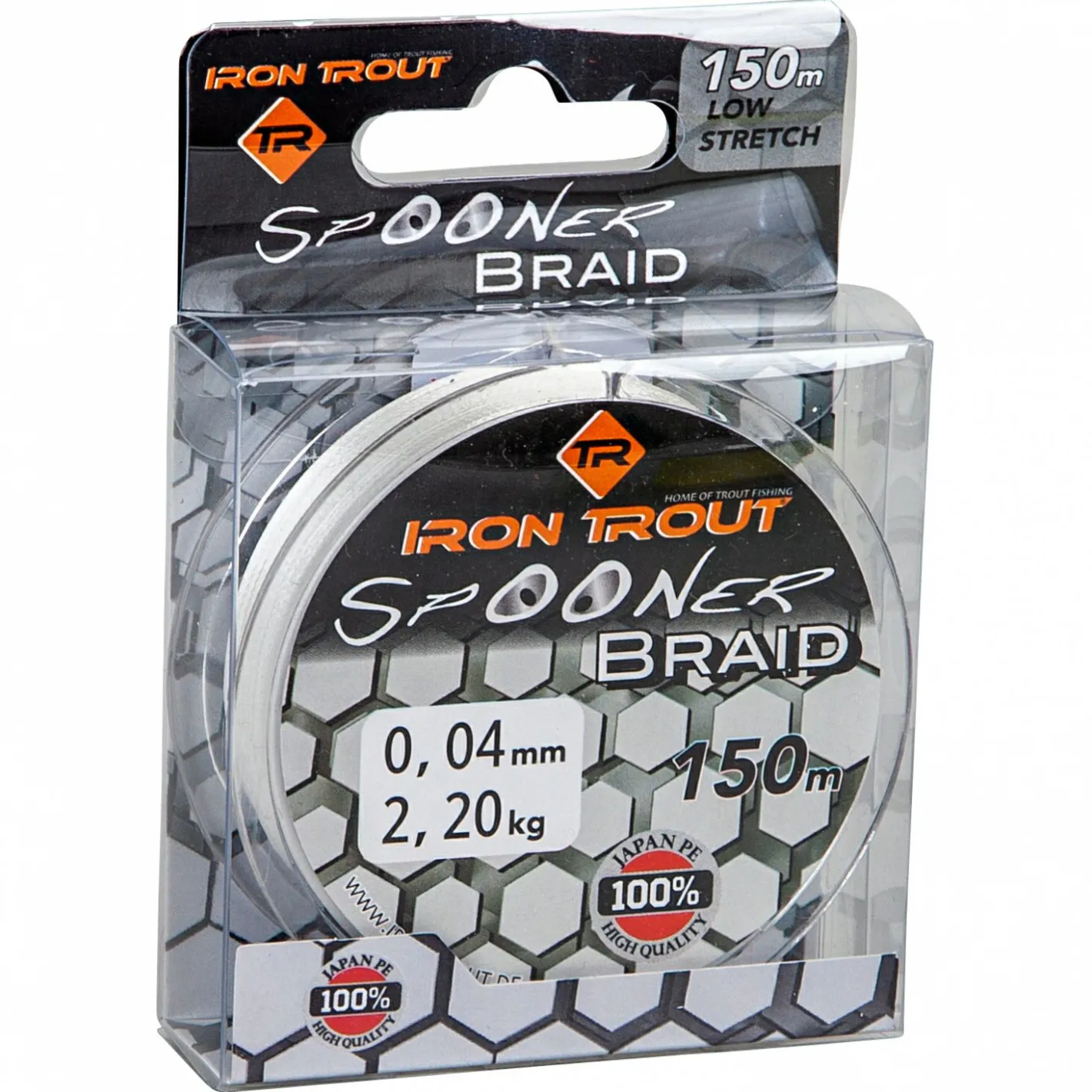 Hot Iron Trout Angelschnur Spooner Braid (weiß, 150 m)