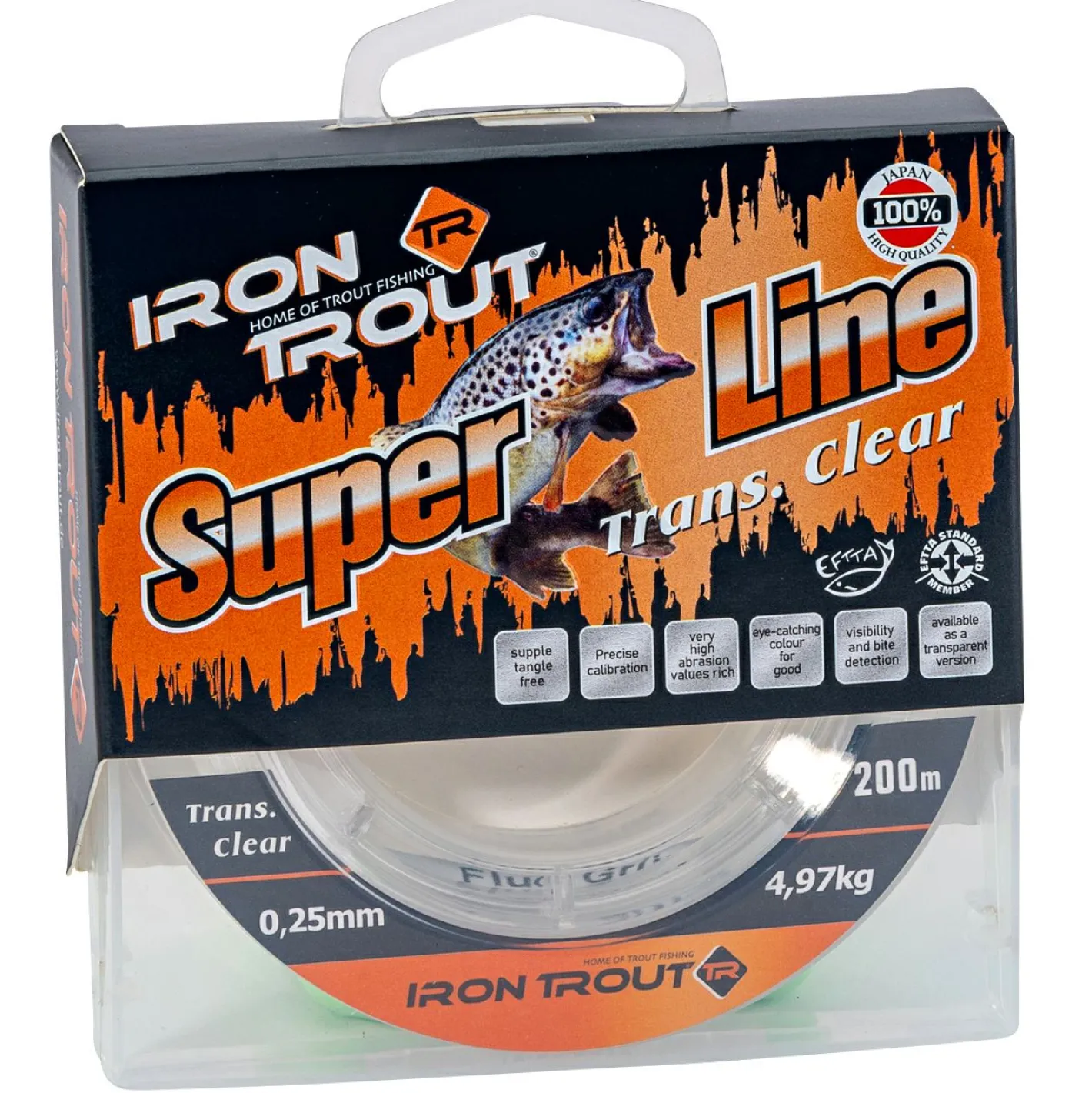 Iron Trout Monofile Schnüre<Super Line Transparent (200 m)