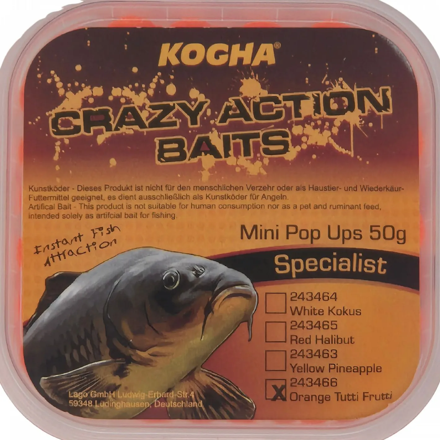 New Kogha Crazy Action Baits Mini Pop Ups (Tutti Frutti)
