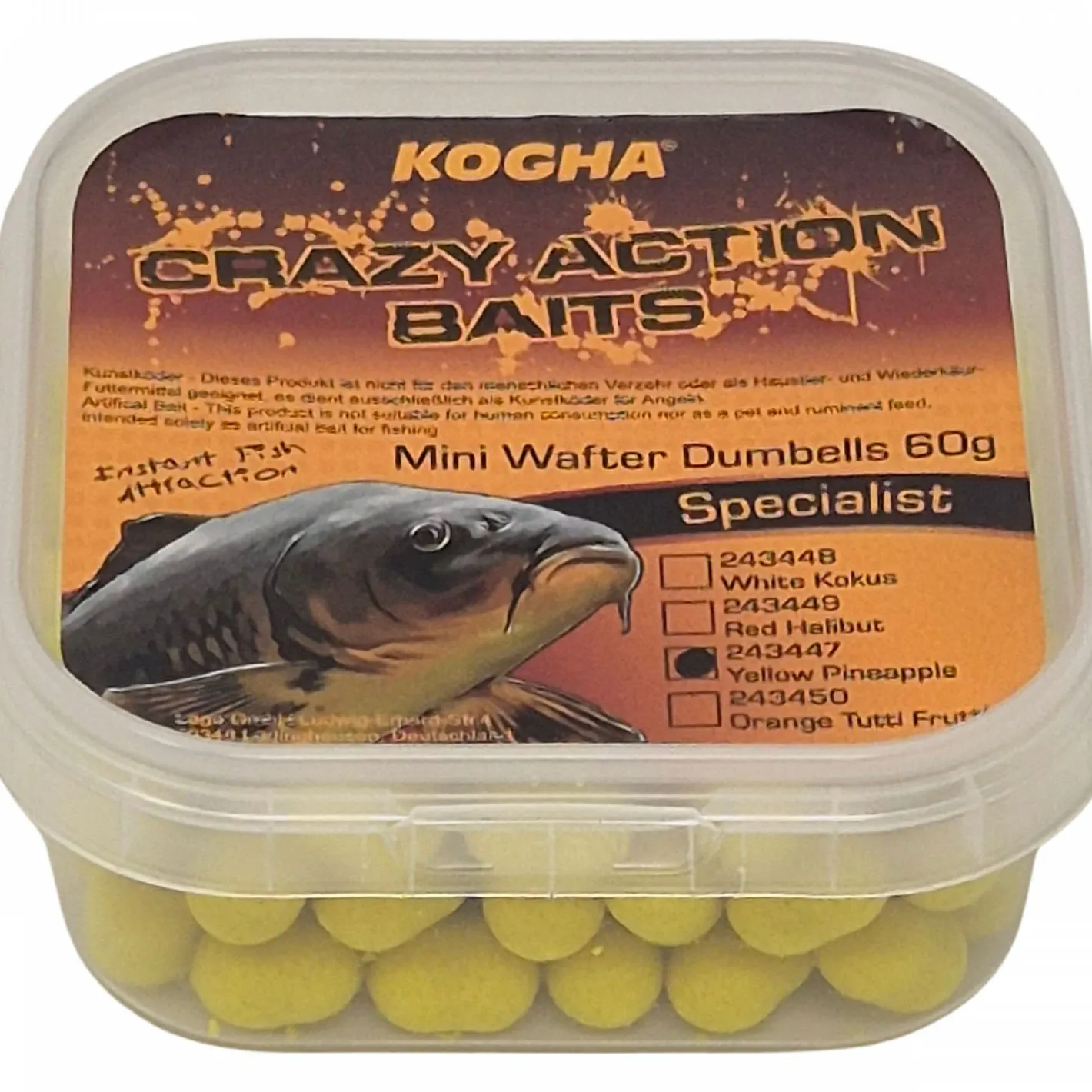 Clearance Kogha Crazy Action Baits Mini Wafter Dumbells (Ananas)