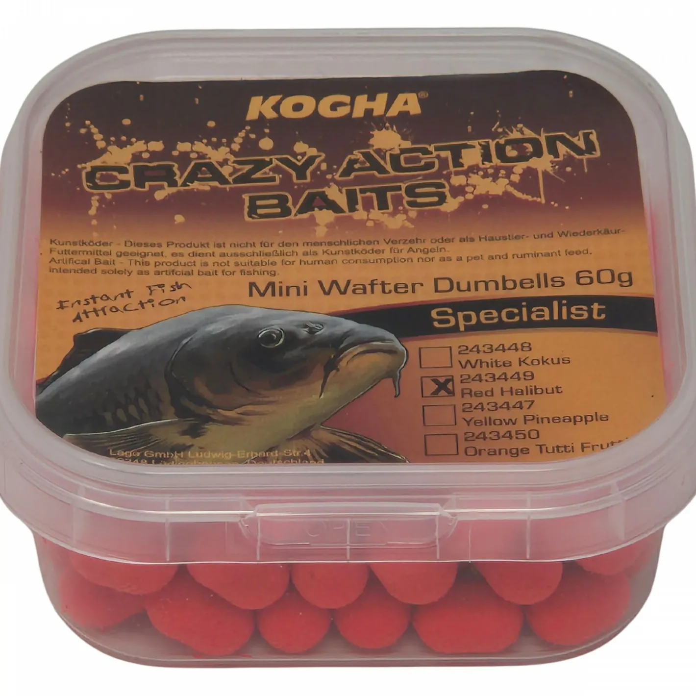 Kogha Crazy Action Baits Mini Wafter Dumbells (Halibut)