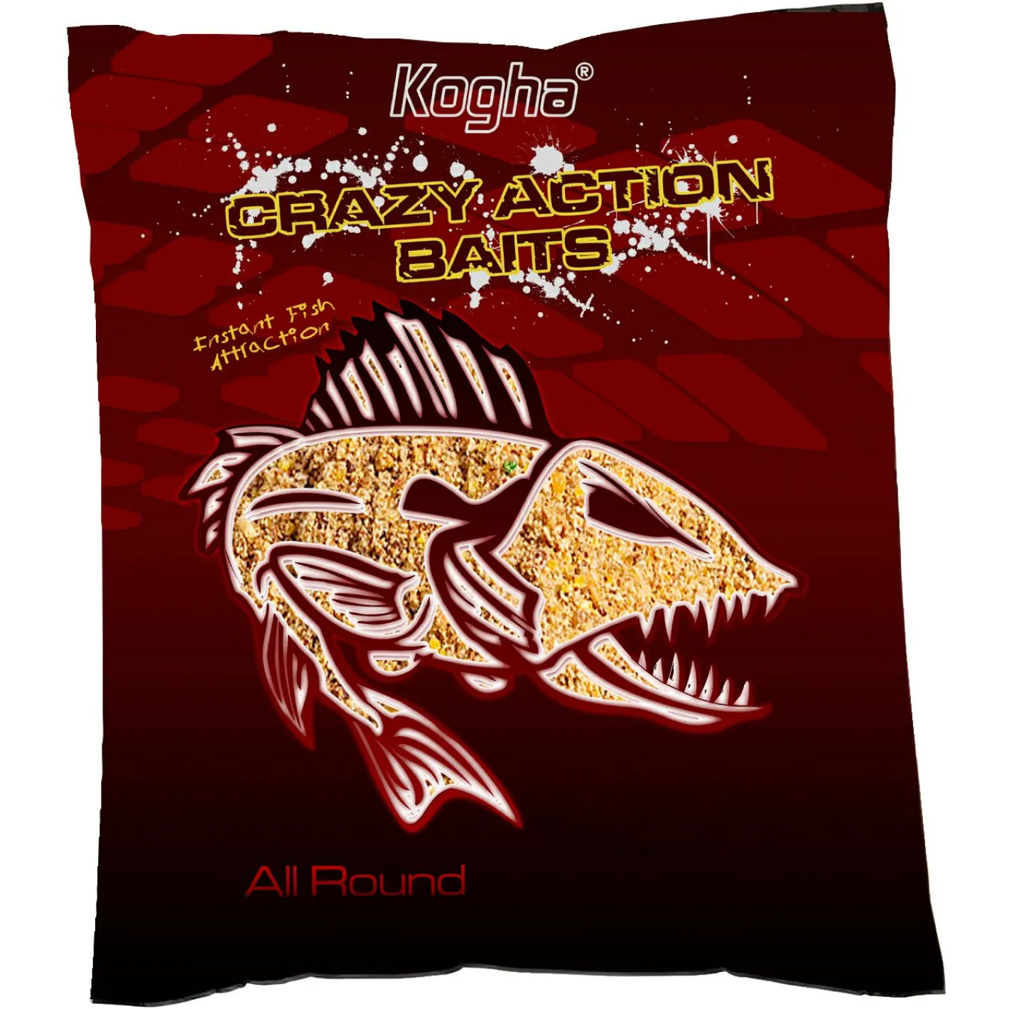 Kogha Friedfischfutter|Friedfischangeln-Zubehör<Pelletmehl Crazy Action Baits (Heilbut)