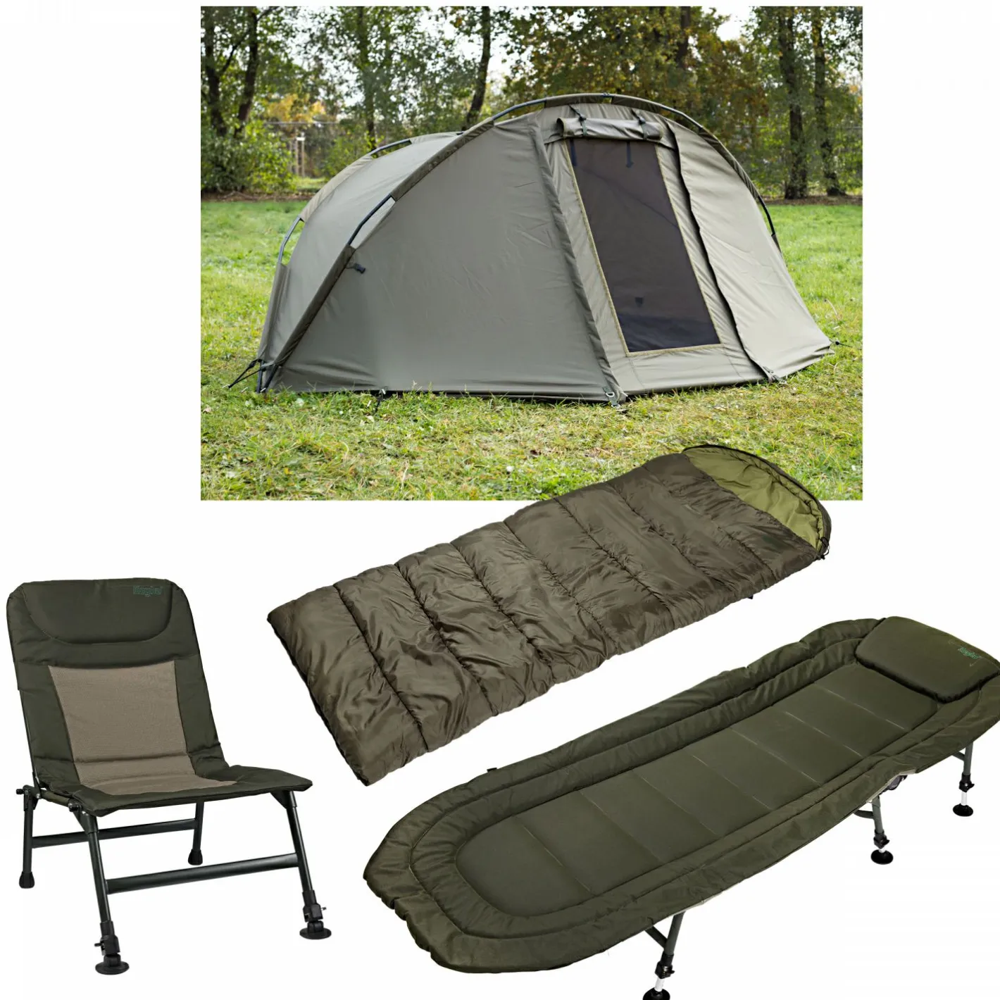 Kogha Zelt, Liege, Stuhl, Schlafsack-Combo Emperor