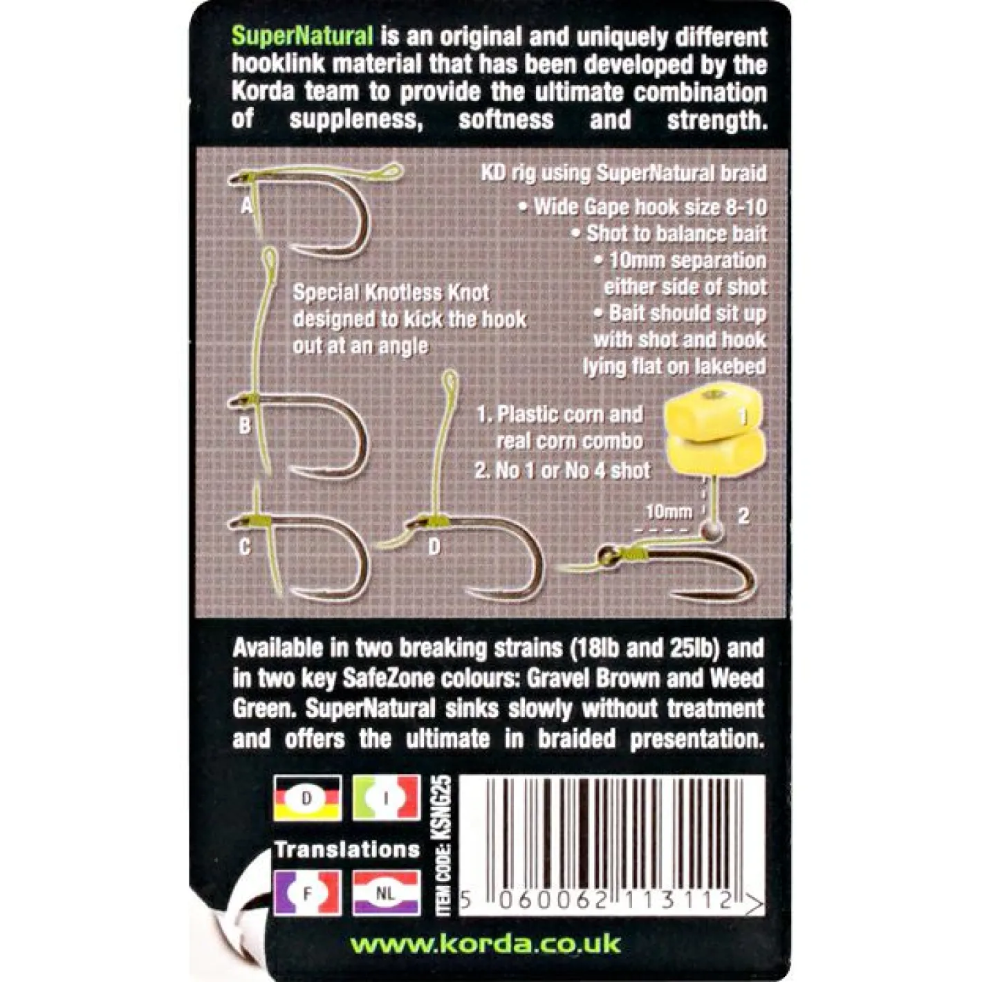 Korda Karpfenschnüre|Karpfenschnüre<Vorfachmaterial Super Natural Vorfachmaterial (braun)