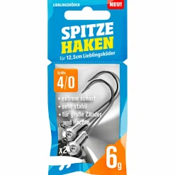 Lieblingsku00f6der Jigköpfe & Köder-Rasseln|Raubfischangeln Kunstköder<Lieblingsköder Angelhaken Spitze (4/0)