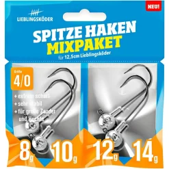 Lieblingsku00f6der Jigköpfe & Köder-Rasseln|Raubfischangeln Kunstköder<Lieblingsköder Angelhaken Spitze (4/0)