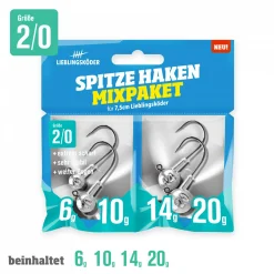 Sale Lieblingsku00f6der Lieblingsköder Angelhaken Spitze (2/0 Mixpaket)