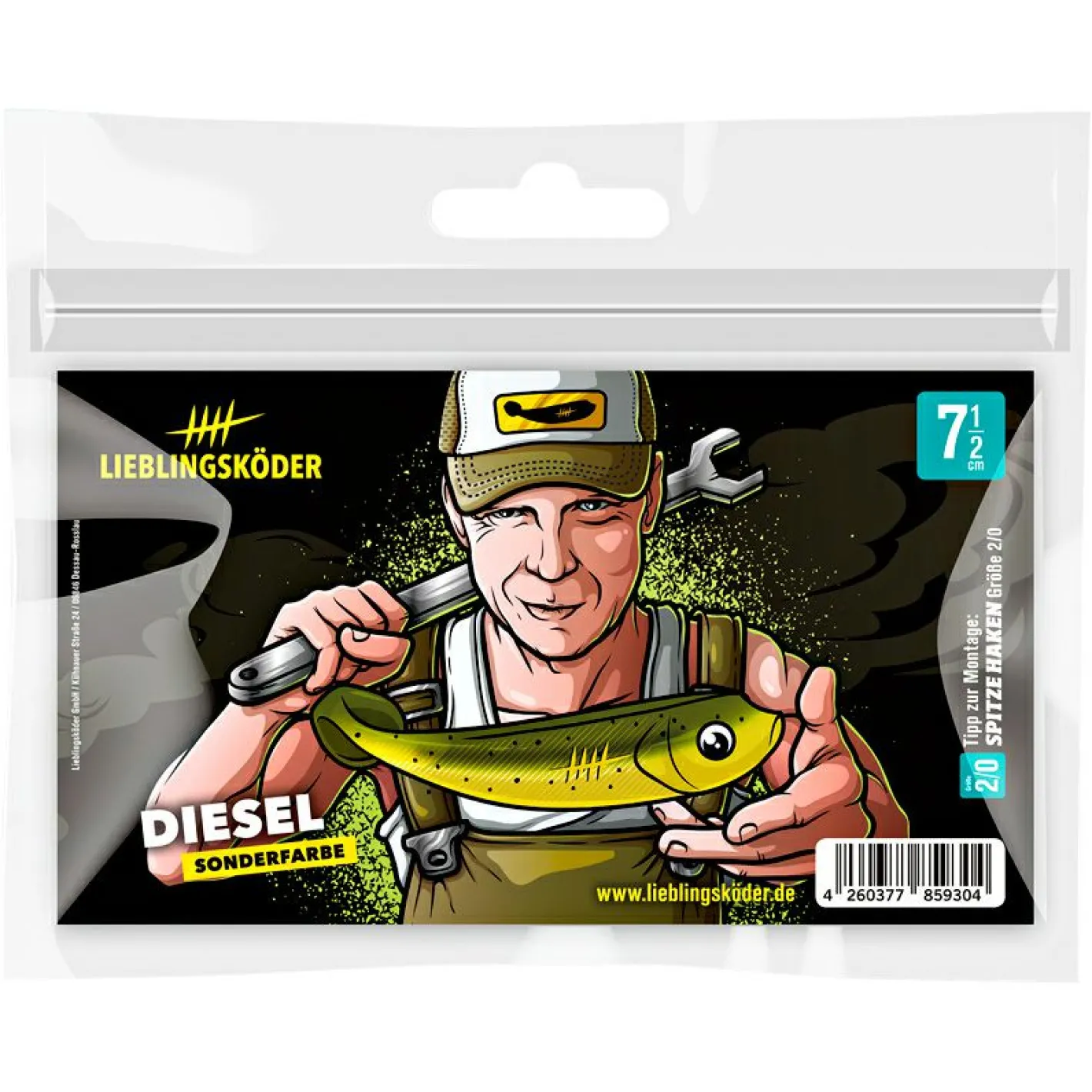 New Lieblingsku00f6der Lieblingsköder Barschköder (7,5 cm, Diesel)