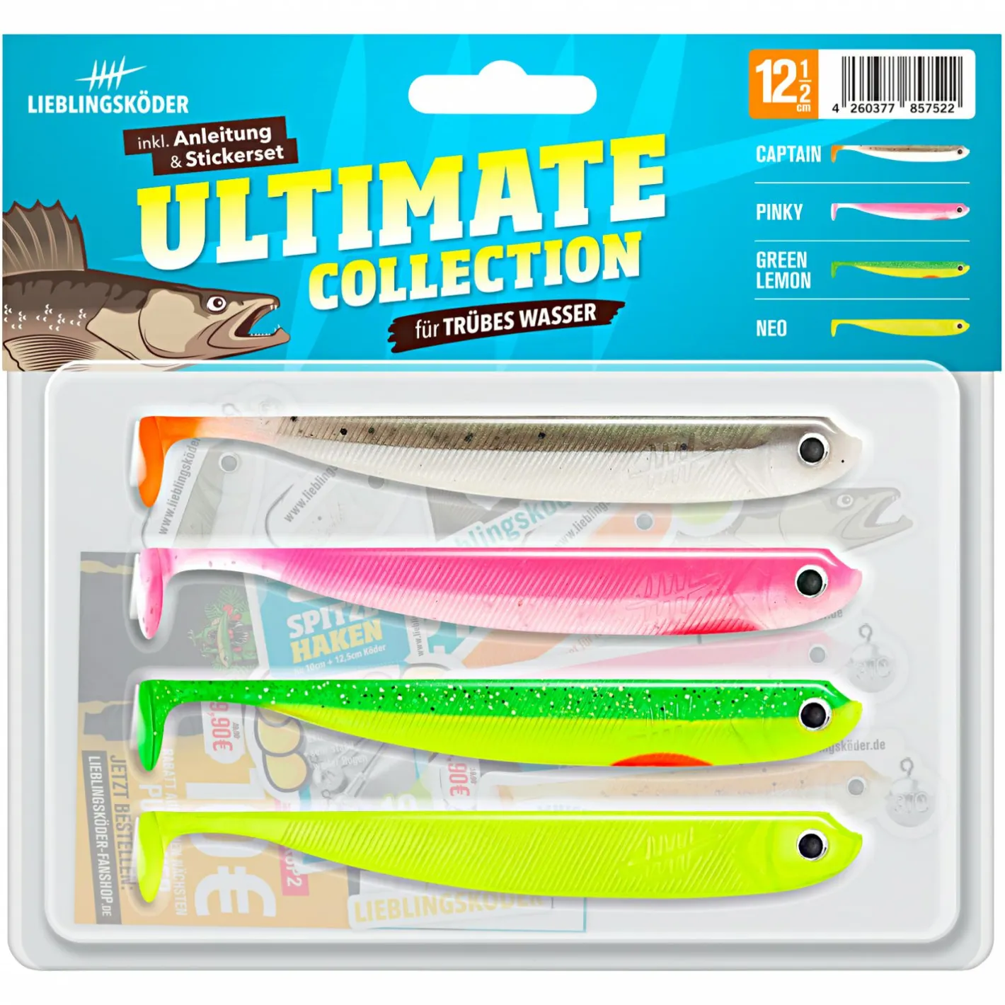 Lieblingsku00f6der Raubfischangeln Kunstköder|Gummiköder ·Gummifische & Shads<Lieblingsköder Gummifisch Zanderköder (12,5 cm, Trübes Wasser)