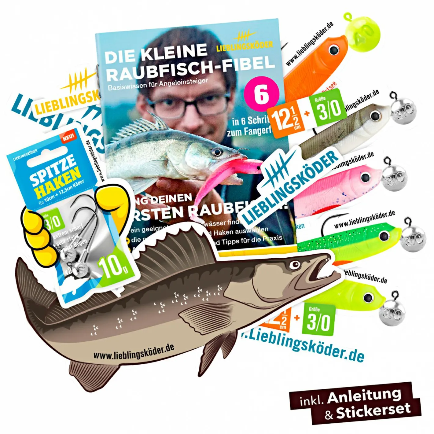 Lieblingsku00f6der Raubfischangeln Kunstköder|Gummiköder ·Gummifische & Shads<Lieblingsköder Gummifisch Zanderköder (12,5 cm, Trübes Wasser)