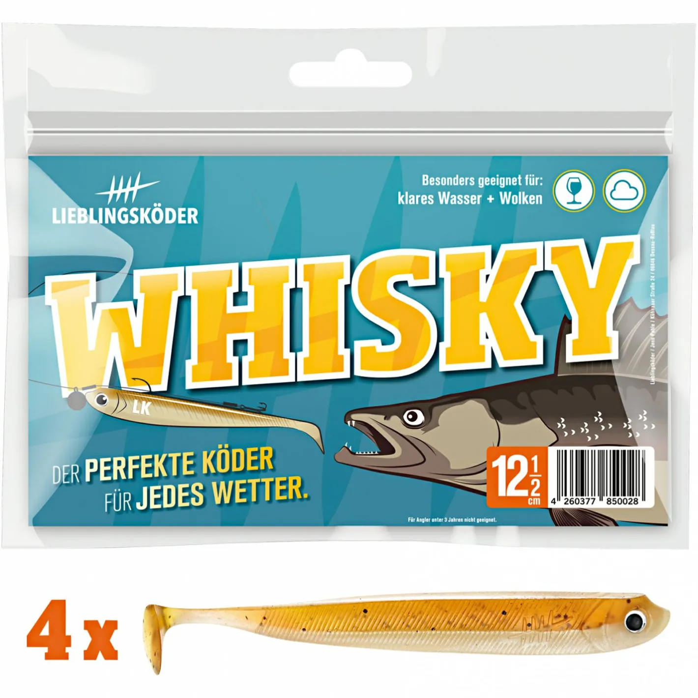 Online Lieblingsku00f6der Lieblingsköder Gummifisch Zanderköder (12,5 cm, Whisky)