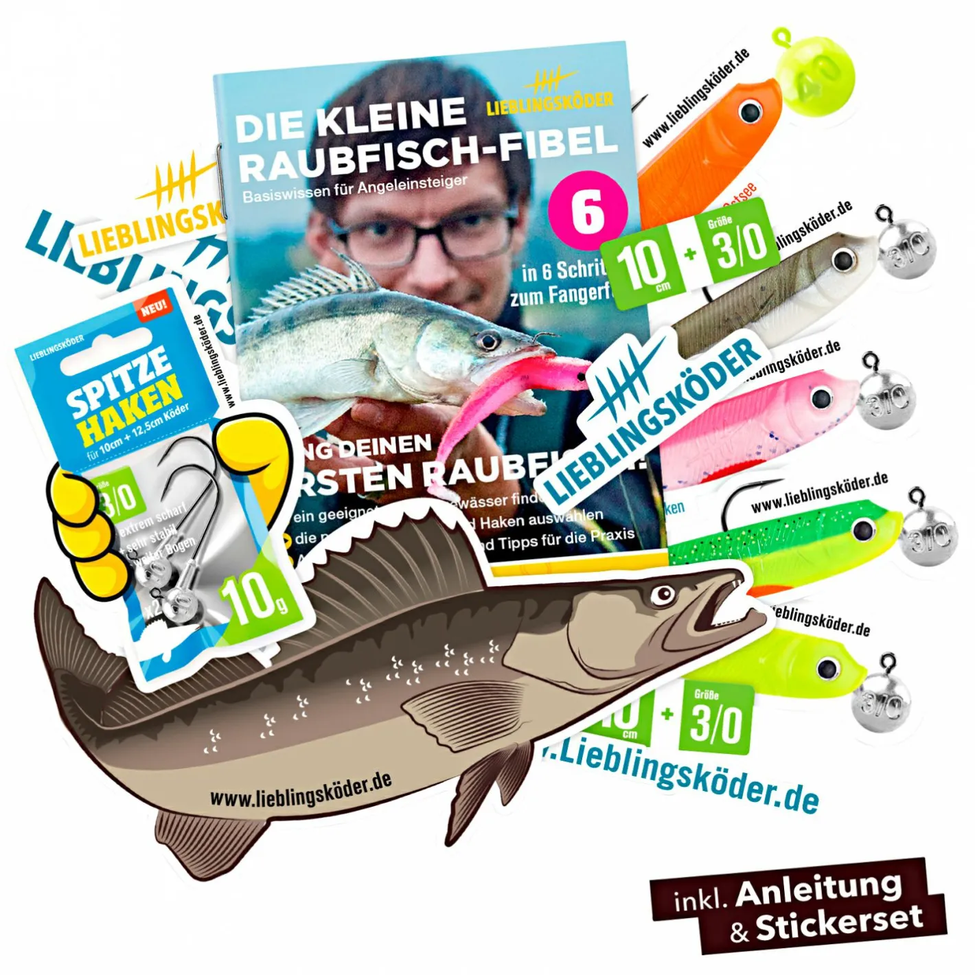 Hot Lieblingsku00f6der Lieblingsköder Gummifisch Zanderköder (10 cm, Ultimate Collection Trübes Wasser)