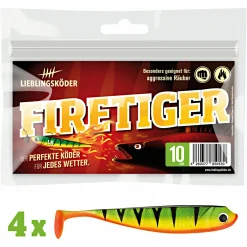 Lieblingsku00f6der Gummiköder ·Gummifische & Shads|Raubfischangeln Kunstköder<Lieblingsköder Gummifisch Zanderköder (10 cm, Firetiger)