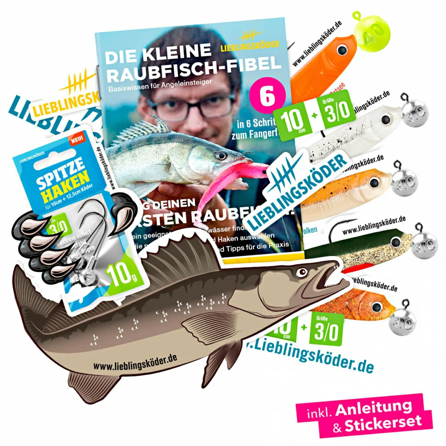 Lieblingsku00f6der Raubfischangeln Kunstköder|Gummiköder ·Gummifische & Shads<Lieblingsköder Gummifisch Zanderköder (10 cm, Klares Wasser)