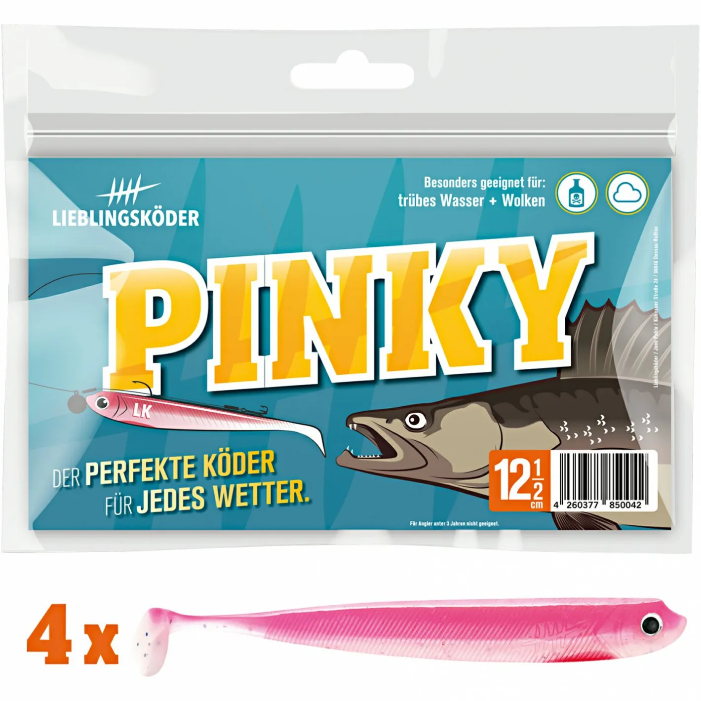 Lieblingsku00f6der Raubfischangeln Kunstköder|Gummiköder ·Gummifische & Shads<Lieblingsköder Gummifisch Zanderköder (12,5 cm, Pinky)