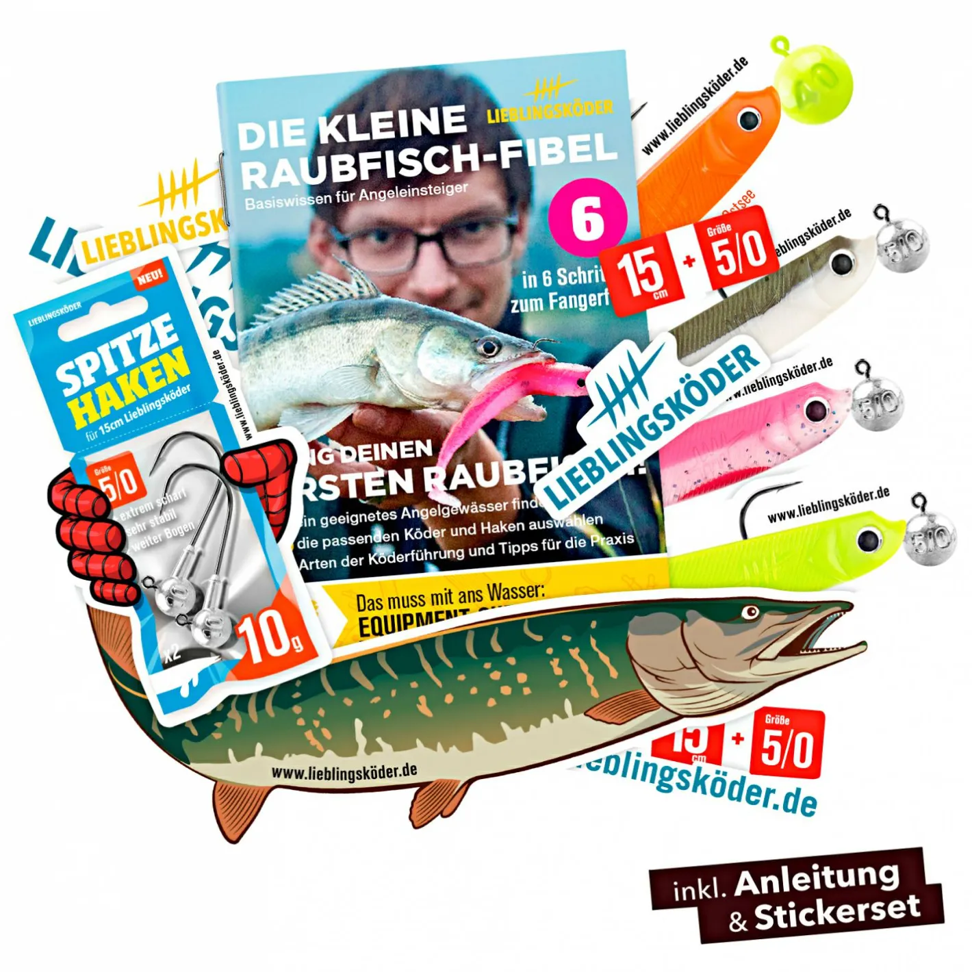 Lieblingsku00f6der Raubfischangeln Kunstköder|Gummiköder ·Gummifische & Shads<Lieblingsköder Gummifisch Hechtköder (15 cm, Ultimate Collection Trübes Wasser)