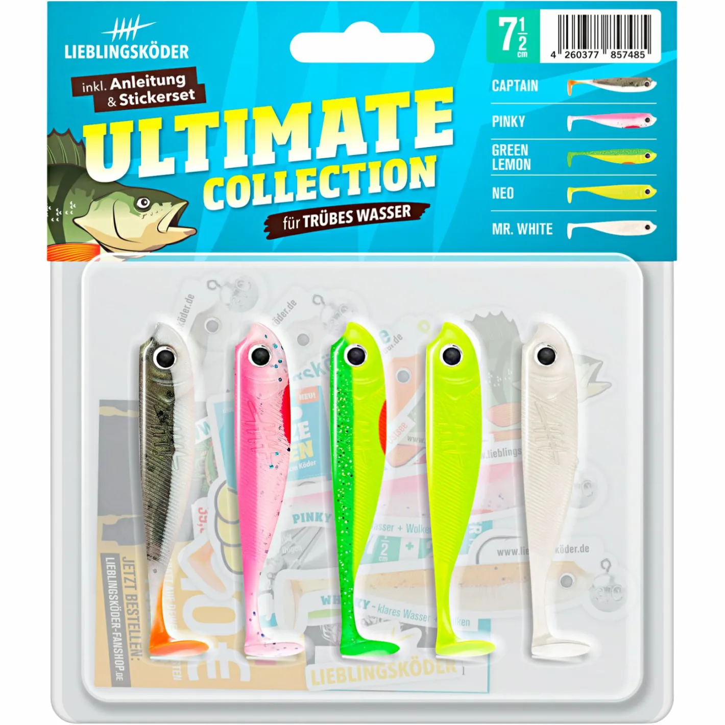 Lieblingsku00f6der Raubfischangeln Kunstköder|Gummiköder ·Gummifische & Shads<Lieblingsköder Gummifisch Barschköder (5 cm, Ultimate Collection trübes Wasser, Abb. ähnlich)