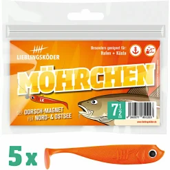 Lieblingsku00f6der Gummiköder ·Gummifische & Shads|Raubfischangeln Kunstköder<Lieblingsköder Gummifisch Barschköder (7,5 cm, Möhrchen)