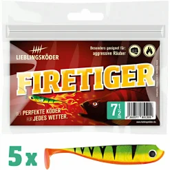 Online Lieblingsku00f6der Lieblingsköder Gummifisch Barschköder (7,5 cm, Firetiger)
