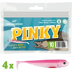 Hot Lieblingsku00f6der Lieblingsköder Gummifisch Zanderköder (10 cm, Pinky)