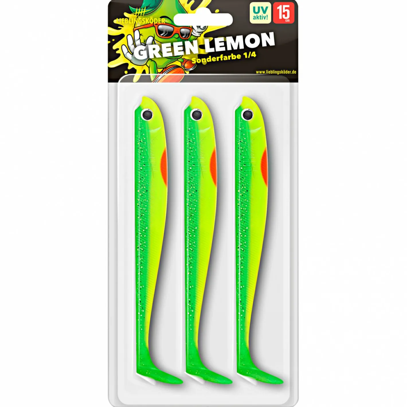 Discount Lieblingsku00f6der Lieblingsköder Lieblingsköder Green Lemon Gummifisch