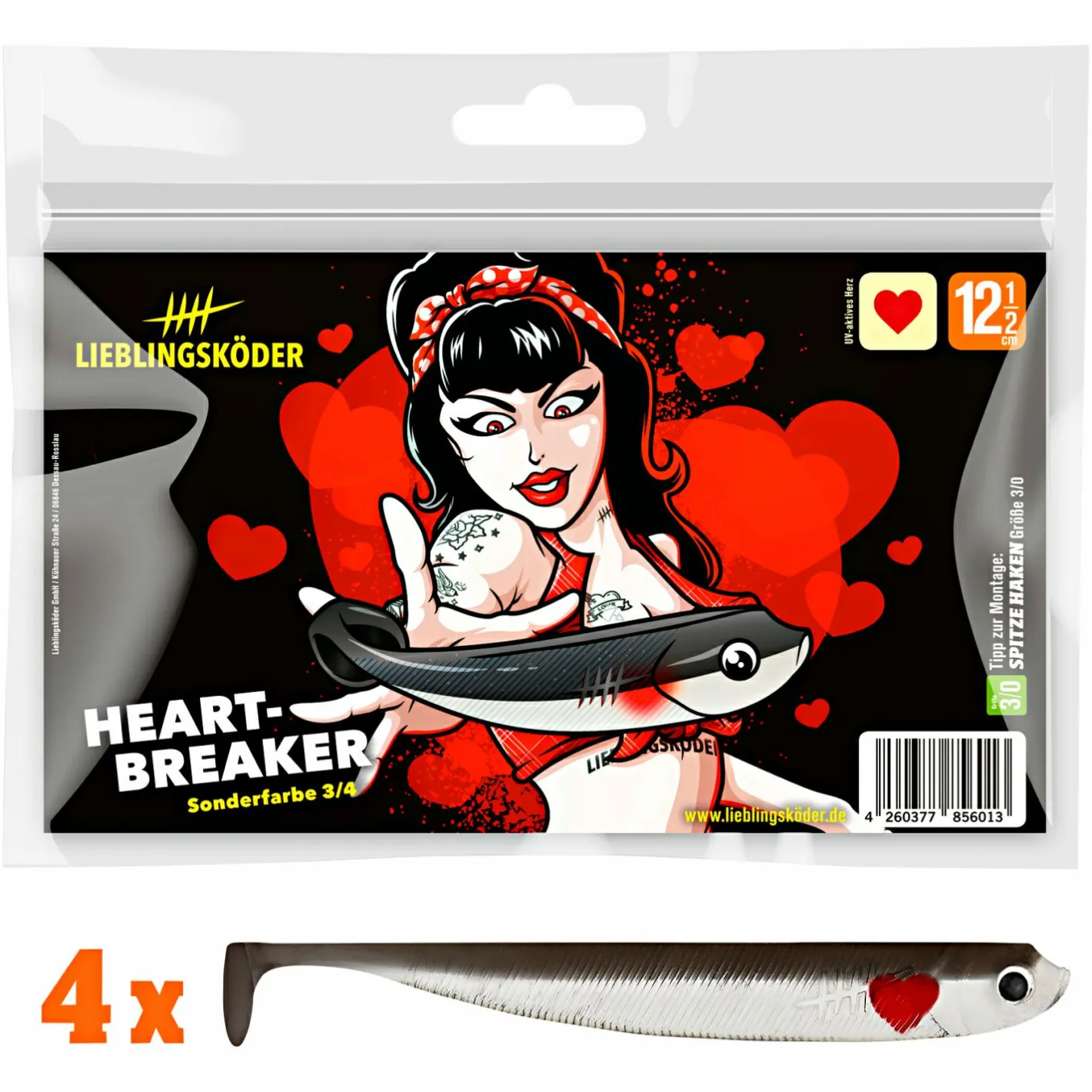 Lieblingsku00f6der Gummiköder ·Gummifische & Shads|Raubfischangeln Kunstköder<Lieblingsköder Lieblingsköder Heartbreaker Gummifisch