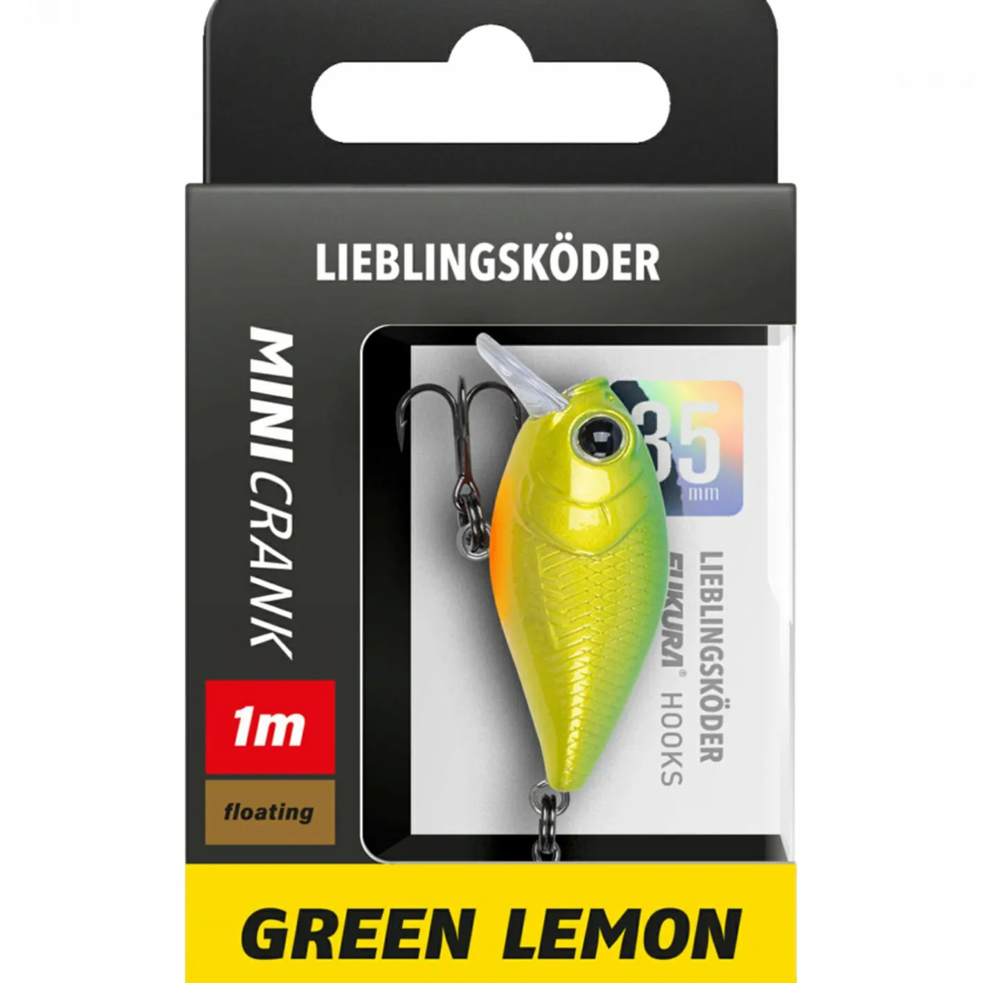 Discount Lieblingsku00f6der Lieblingsköder Mini Crank (Green Lemon)