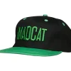Outlet MAD CAT Skull Flatbill Cap (Black/Green)