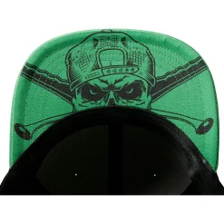 Outlet MAD CAT Skull Flatbill Cap (Black/Green)