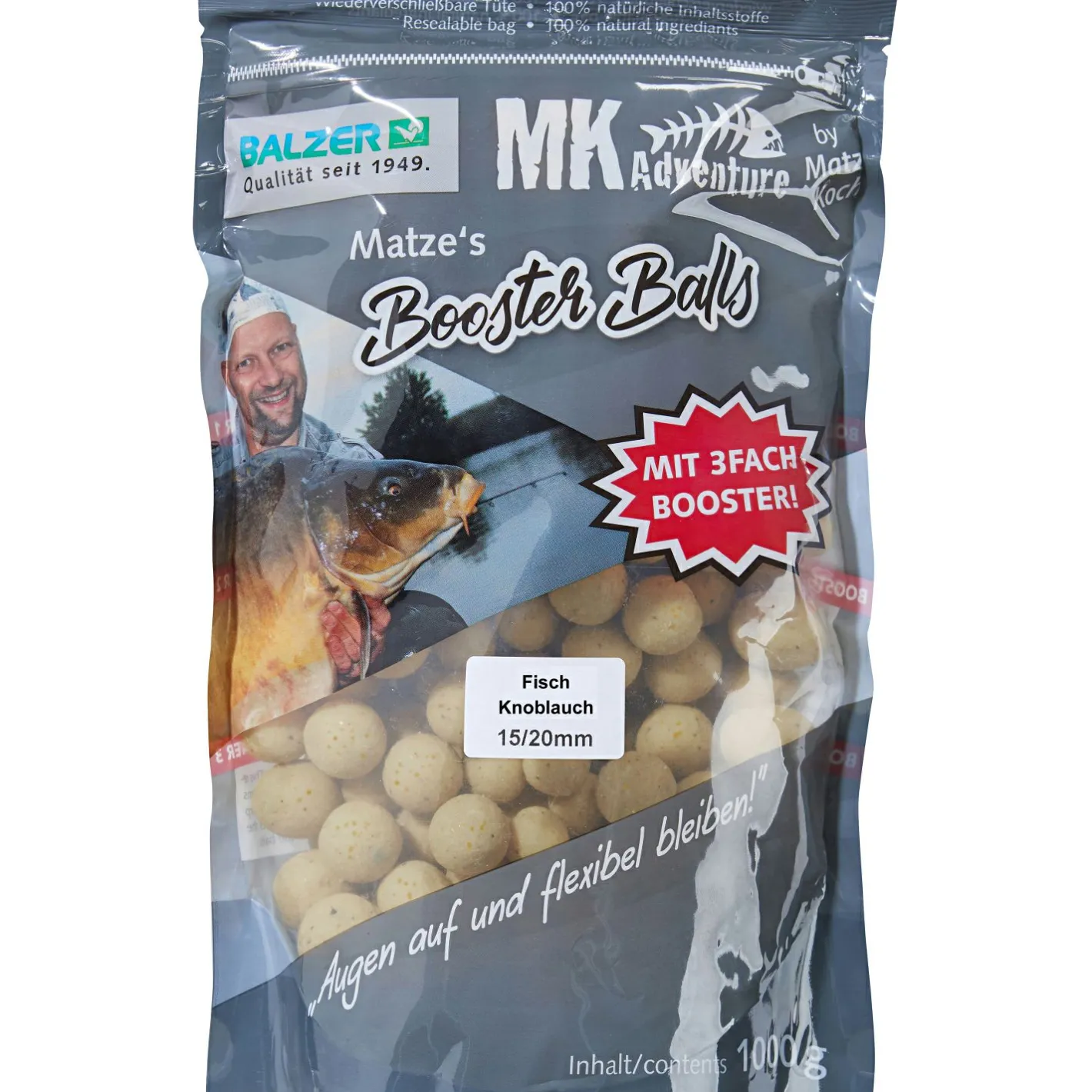 Matze Koch Karpfenfutter·Boilies & Popup Boilies|Karpfenfutter<Boilies Booster Balls Special Edition (Fisch/Knoblauch)