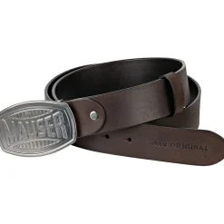 Mauser Outdoor- & Angel-Gürtel<Leder Gürtel Herren (Dunkelbraun)