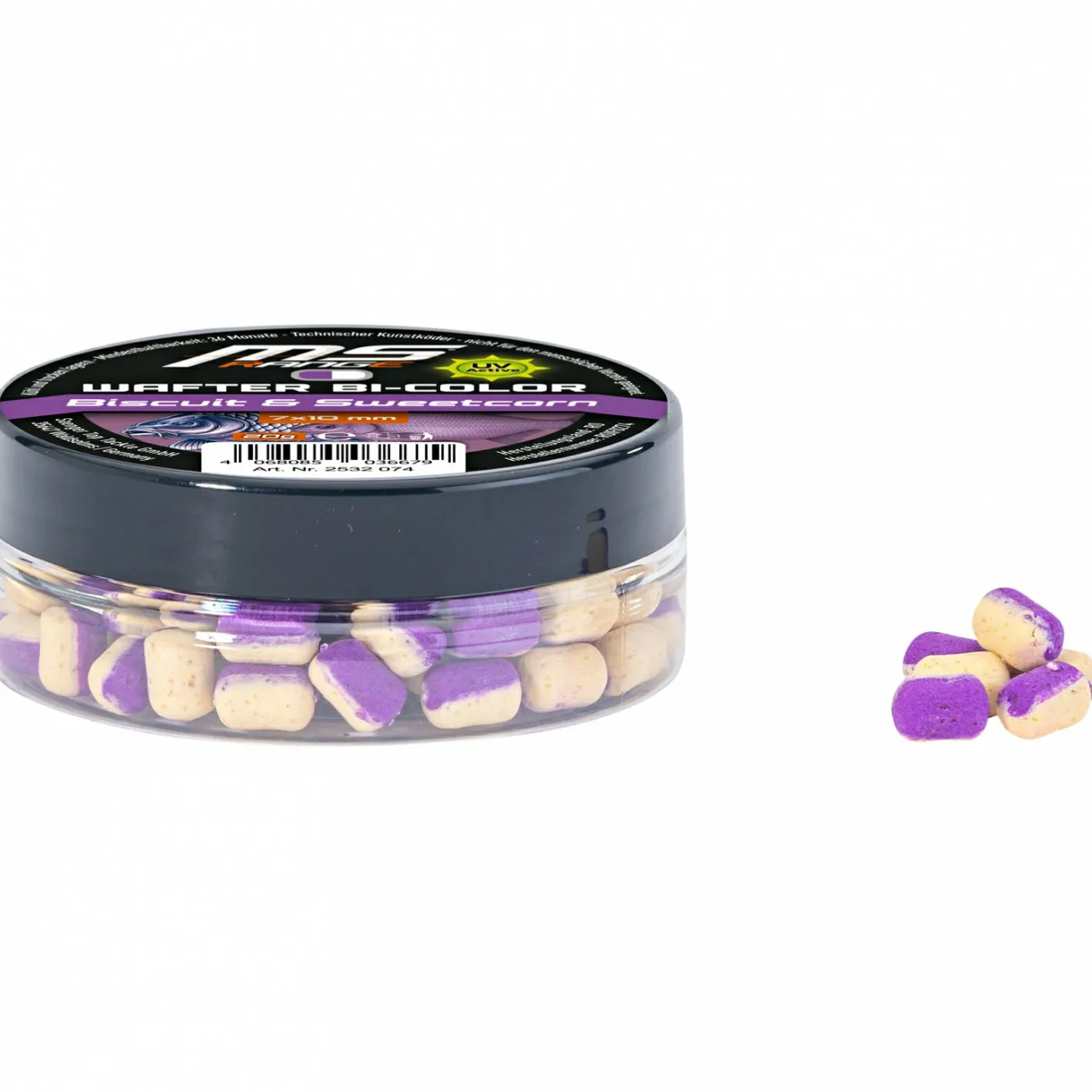 MS Range Karpfenfutter|Karpfenfutter·Boilies & Popup Boilies<Wafter Bi-Color Dumbells (Bisquit & Sweetcorn)