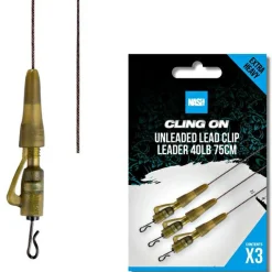 Outlet Nash Ready Tied Unleaded Lead Clip Leader 75cm