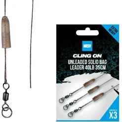Online Nash Ready Tied Unleaded Solid Bag Leader 35cm