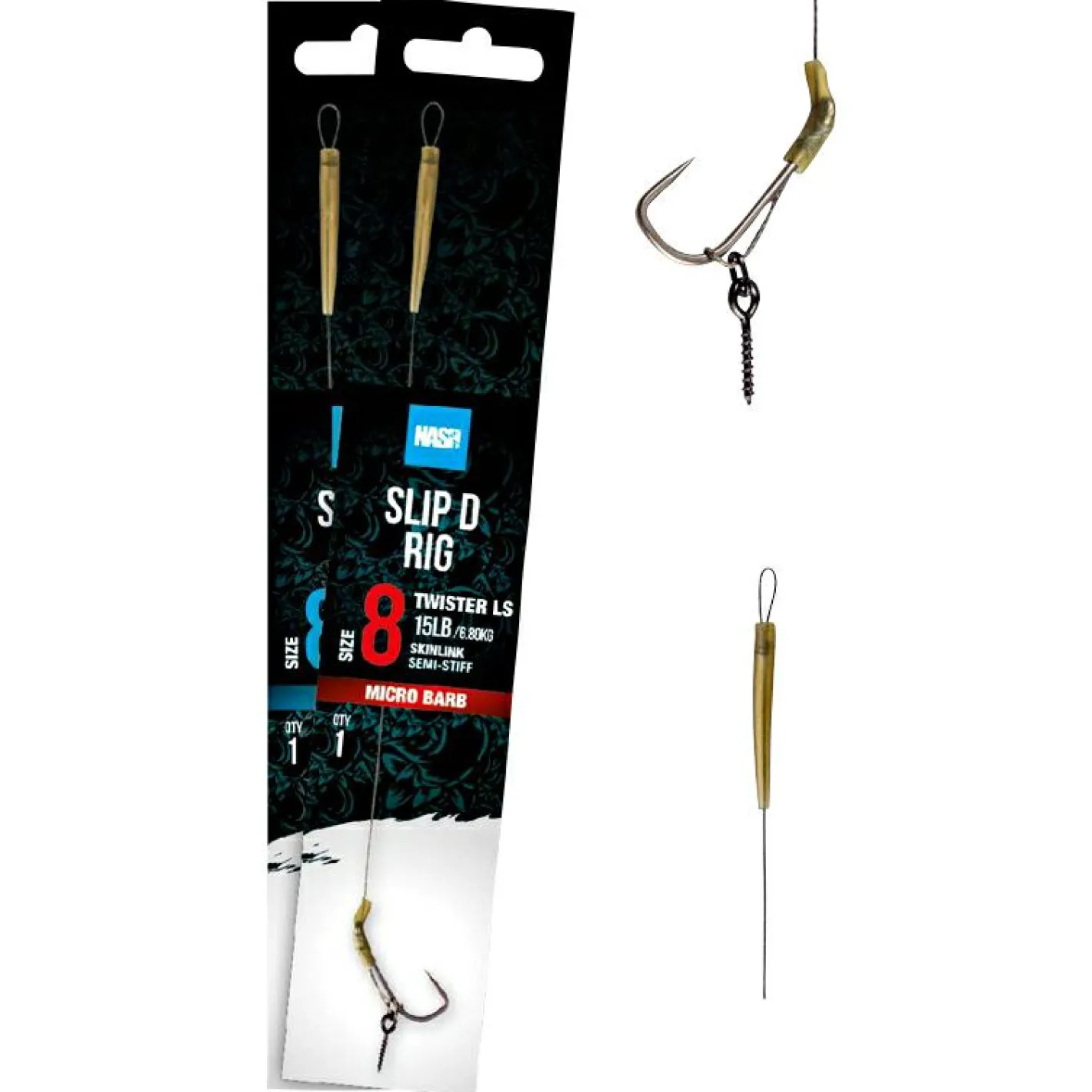 Nash Karpfenangeln-Zubehör<Slip D Rig, Barbed