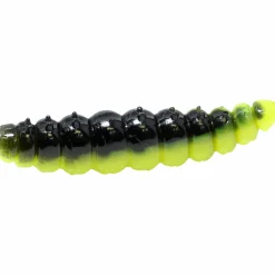 Omura Baits Forellen-Kunstköder|Raubfischangeln Kunstköder<Larvy (Schwarz / Frühlingsgrün)