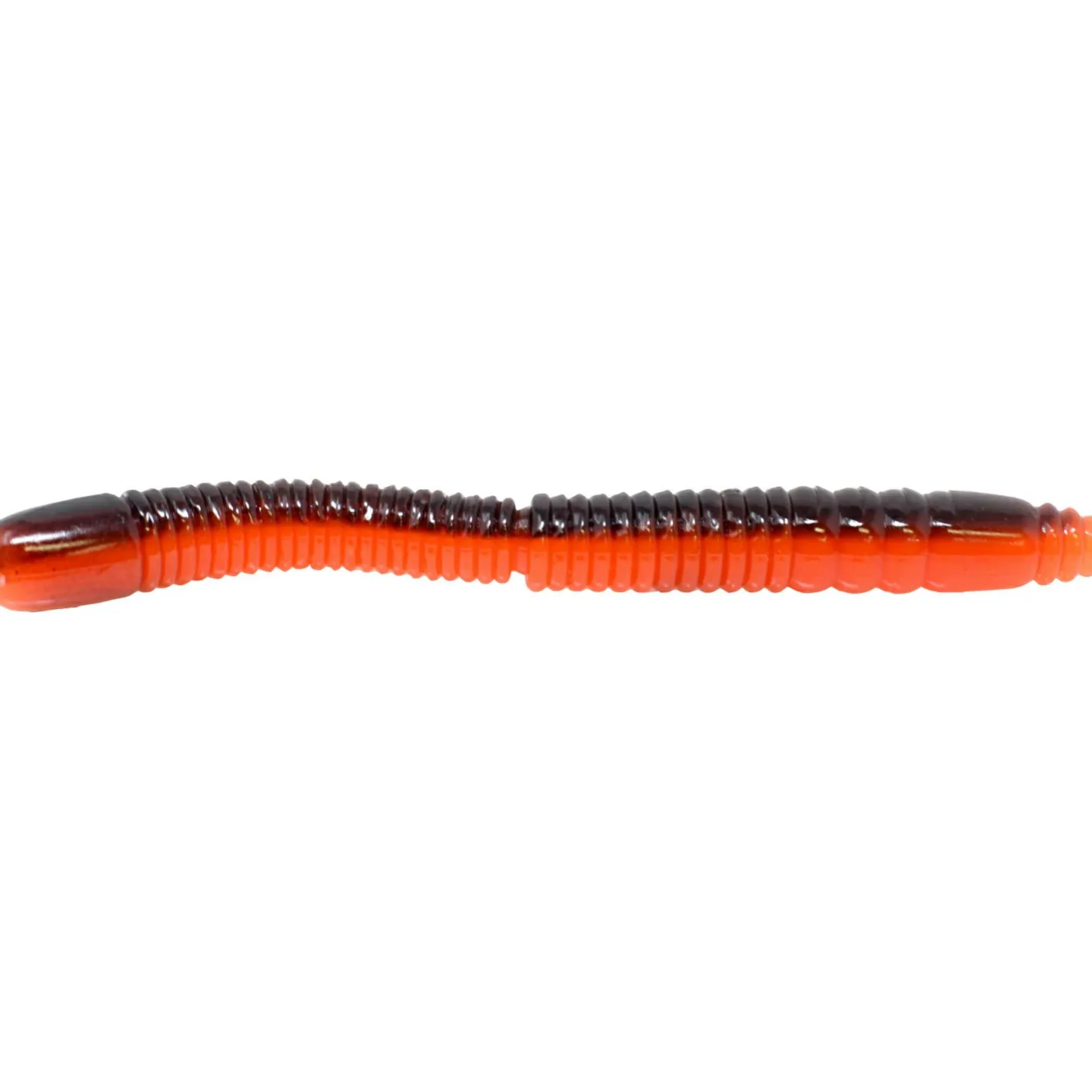 Omura Baits Forellen-Kunstköder|Gummiköder ·Gummimaden & Gummiwürmer<Wurmy (Schwarz / Orange)