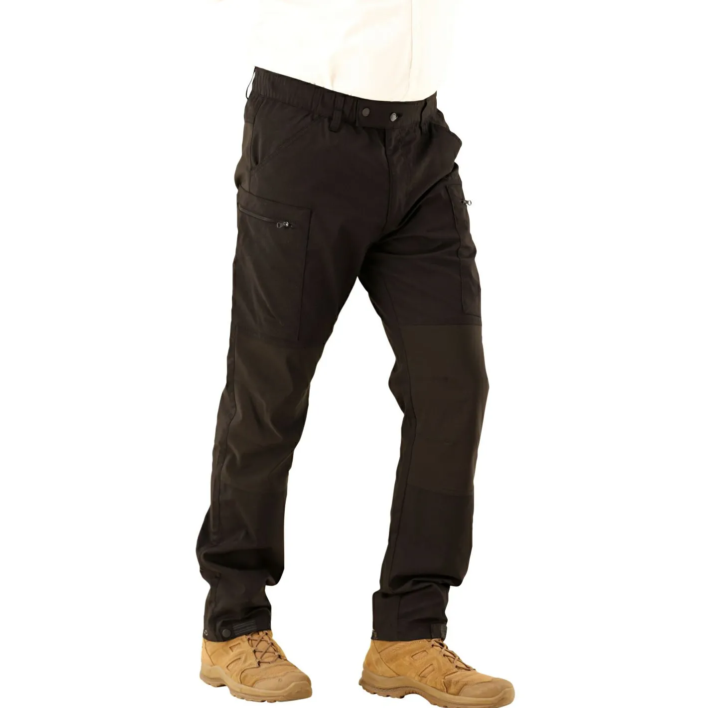OS Trachten Outdoor- & Angler-Cargohosen<Trekkinghose Herren (Schwarz)